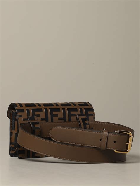 fendi leather pouch belt bag|Fendi belt outlet.